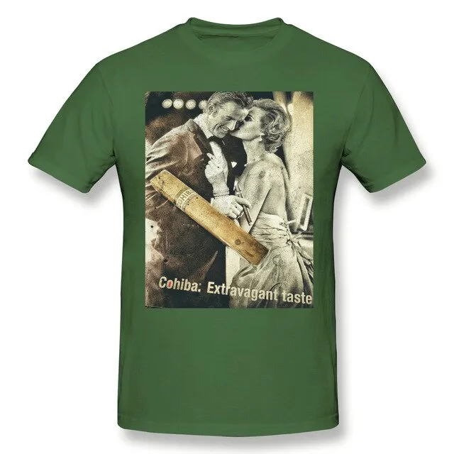 Cohibar Cuban Cigar Mini Skir Men's Basic Short Sleeve T-Shirt Funny Graphic R238 Top tee USA Size