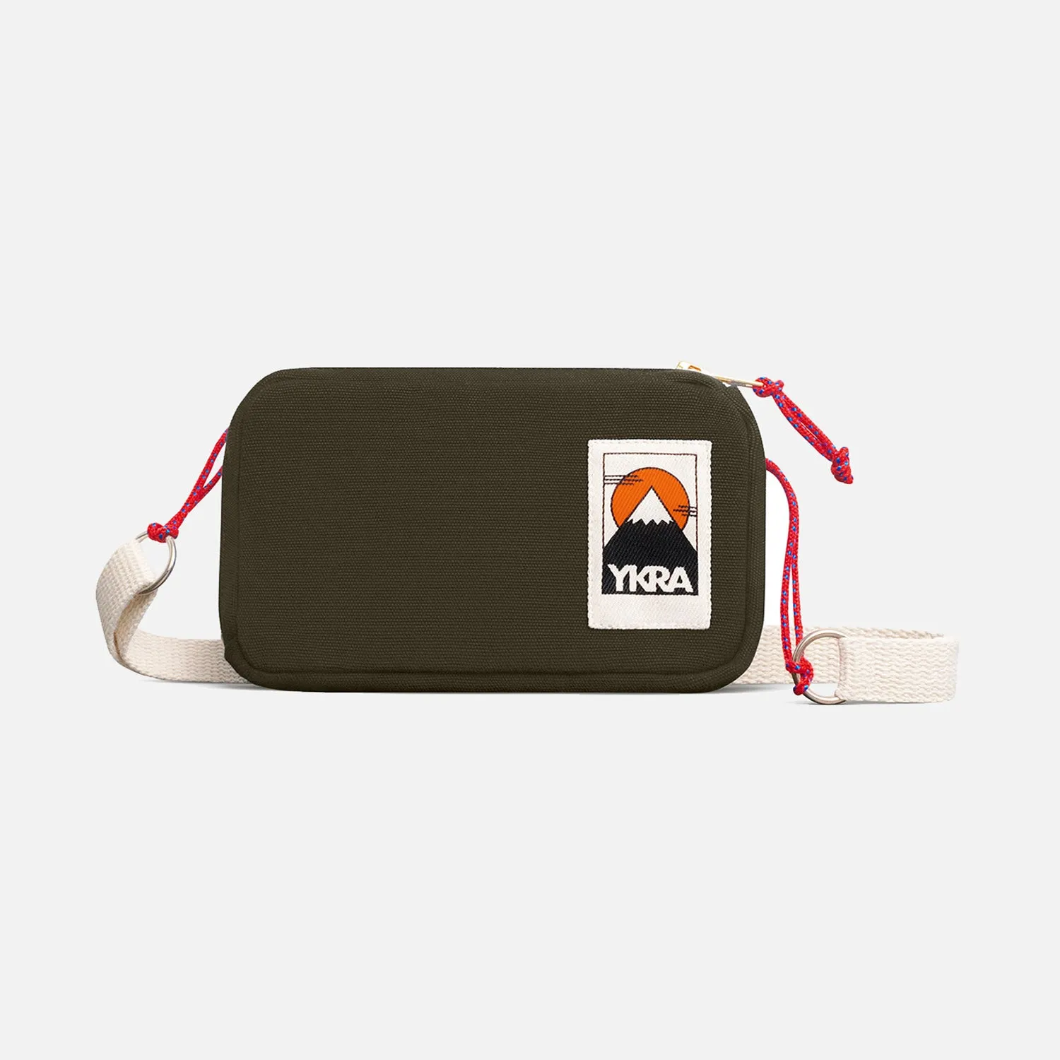 Cotton Canvas Travel Case Bag - Khaki
