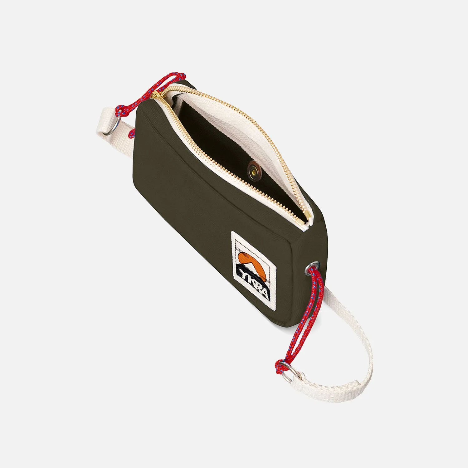 Cotton Canvas Travel Case Bag - Khaki