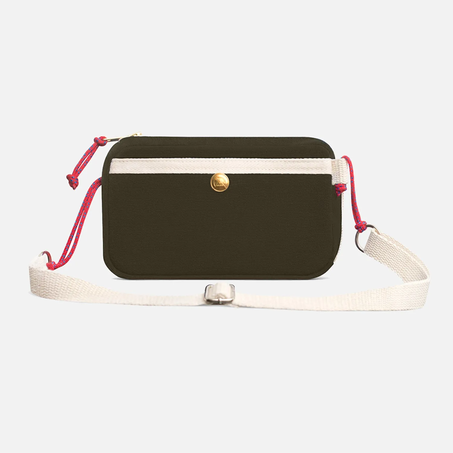 Cotton Canvas Travel Case Bag - Khaki