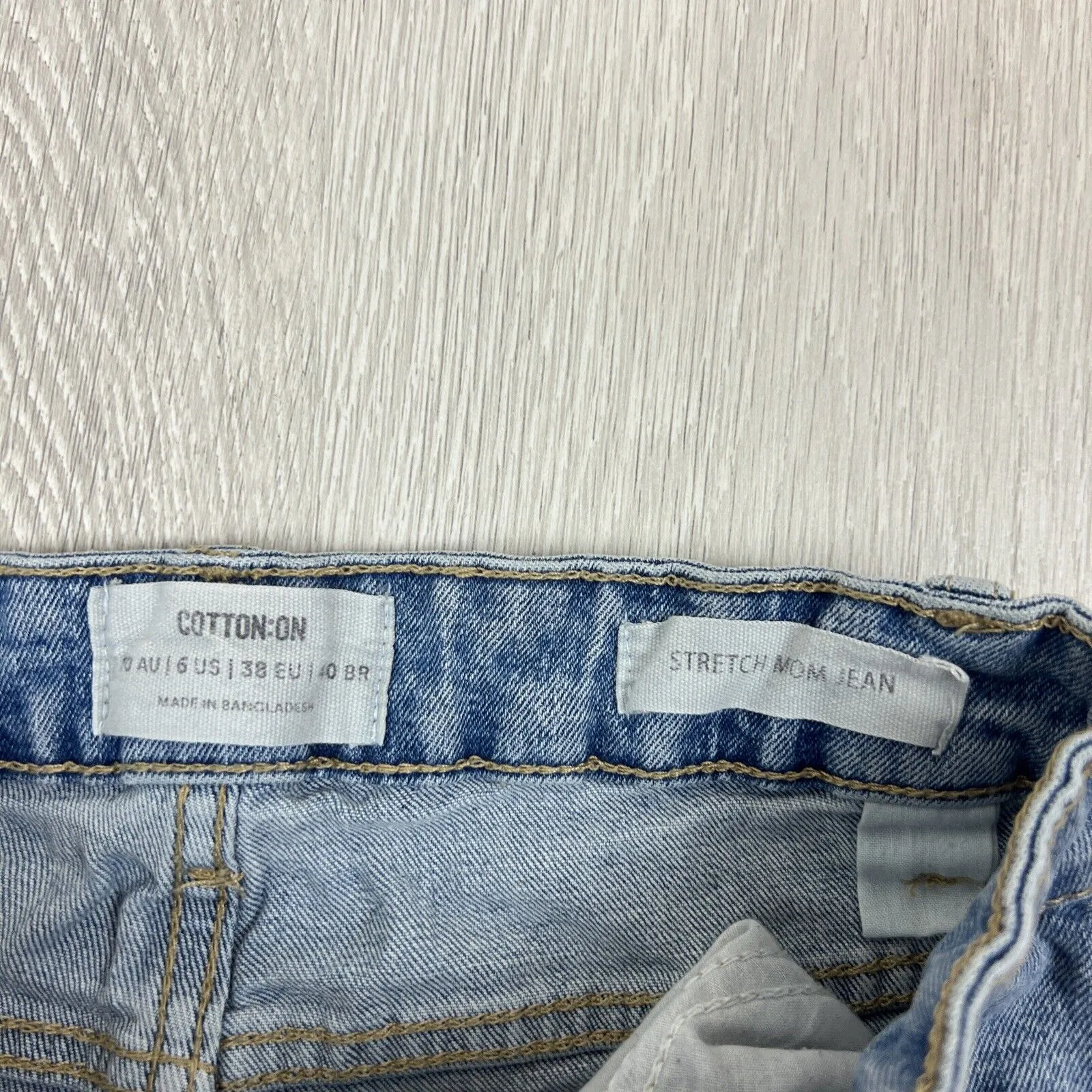 Cotton on Womens Blue Stretch Mom Jeans Size 10 AU