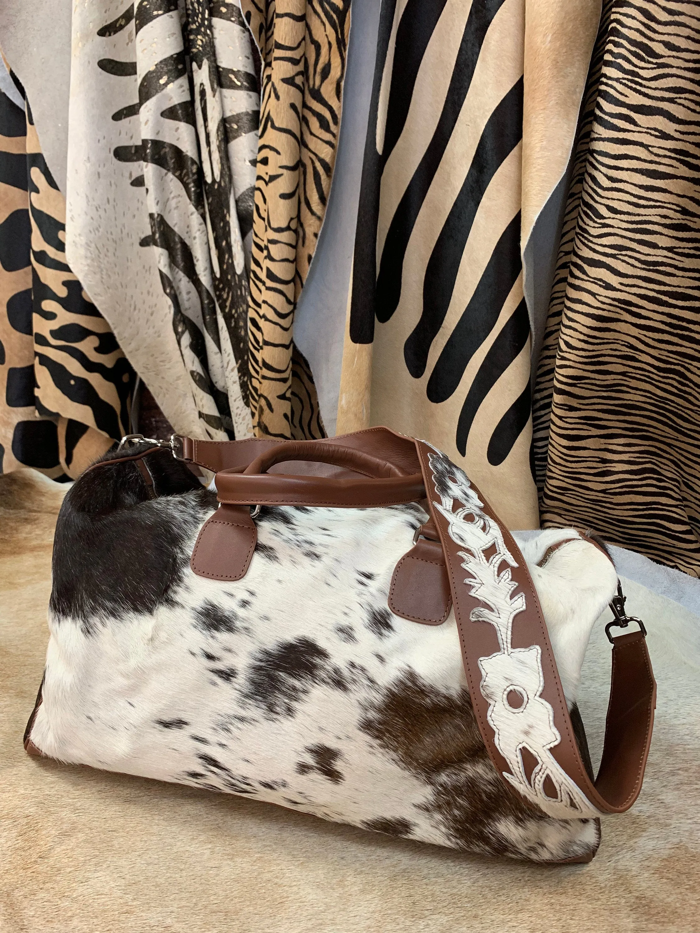 Cowhide Duffel Bag