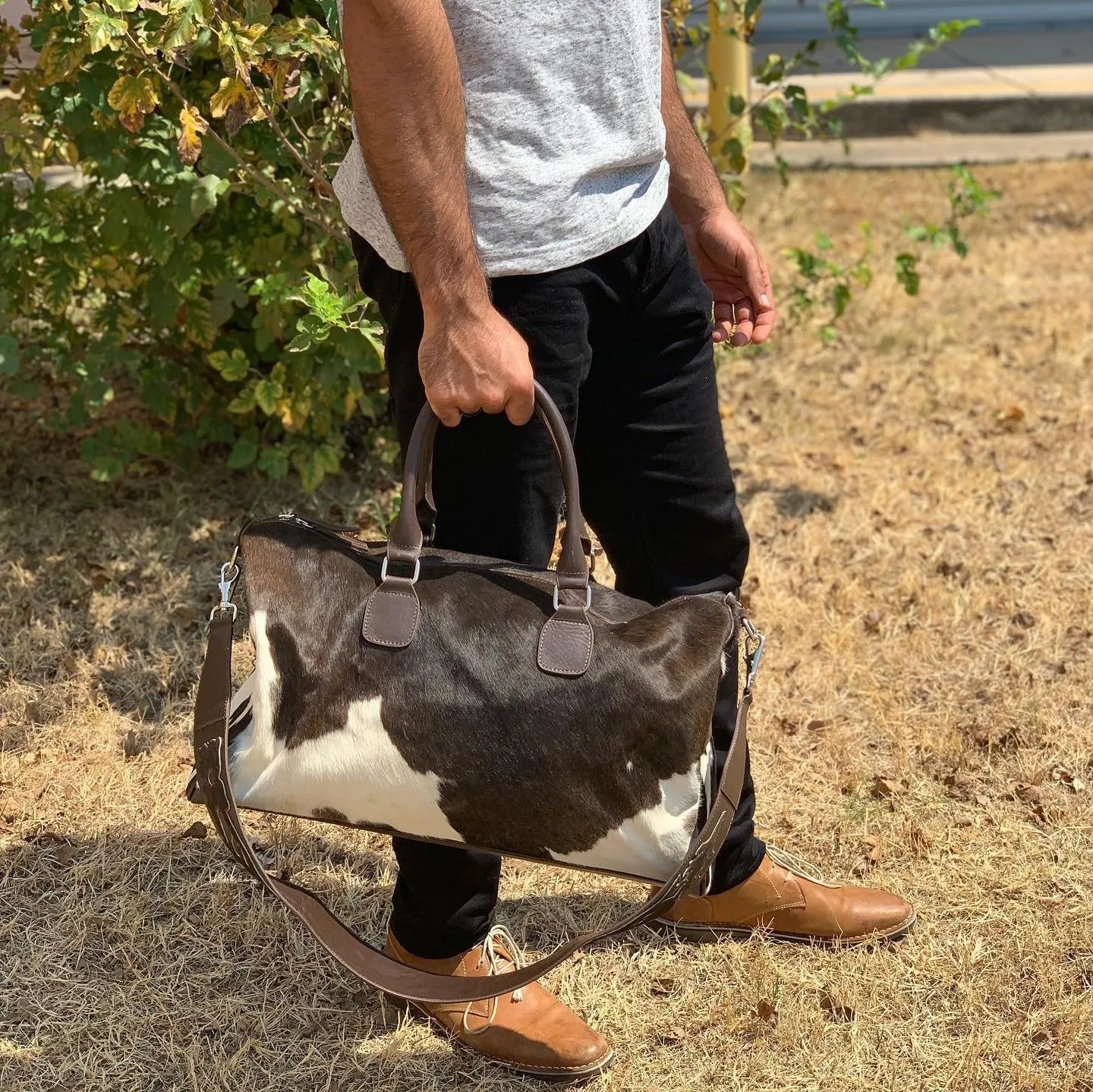 Cowhide Duffel Bag