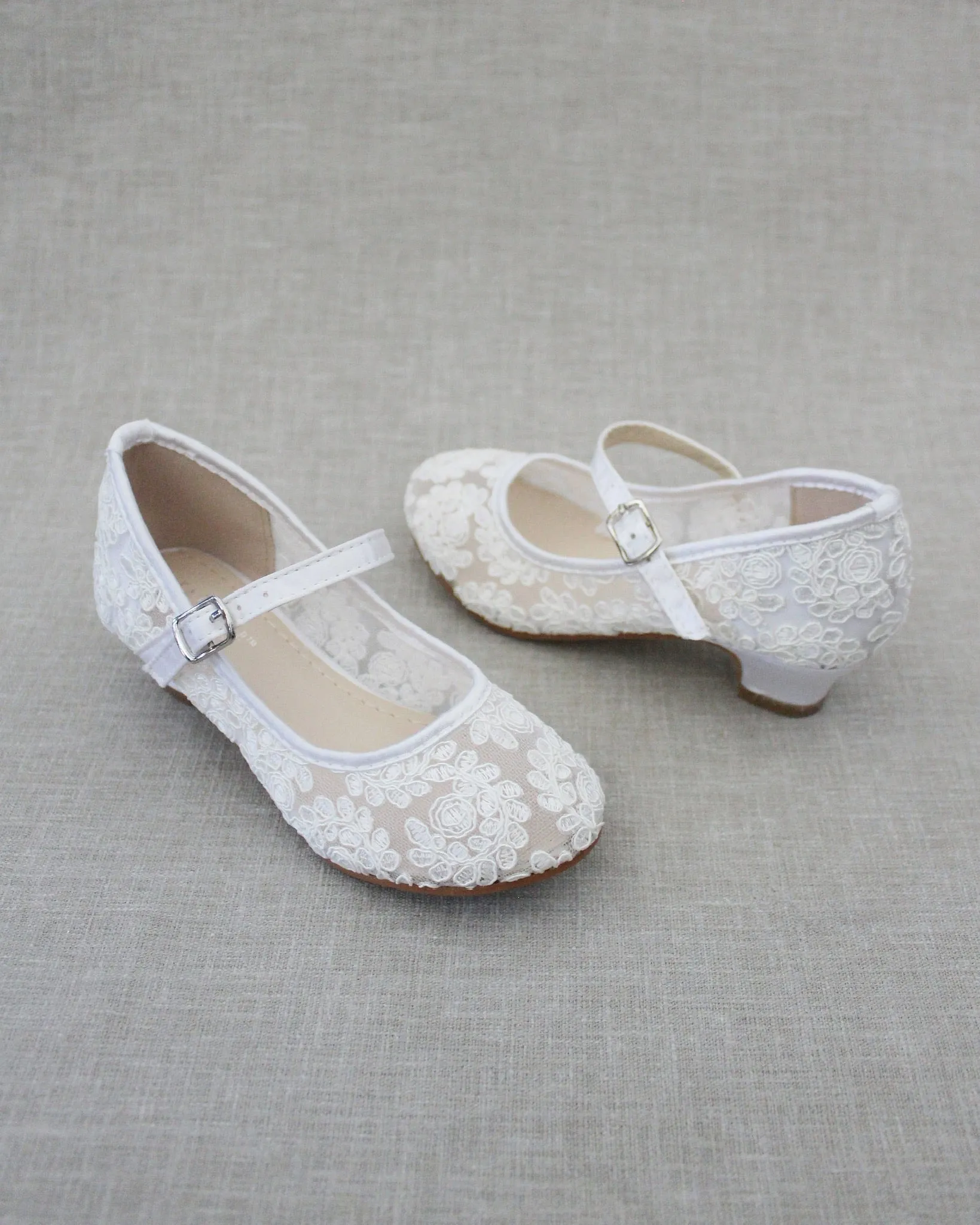Crochet Lace Mary Jane Heels