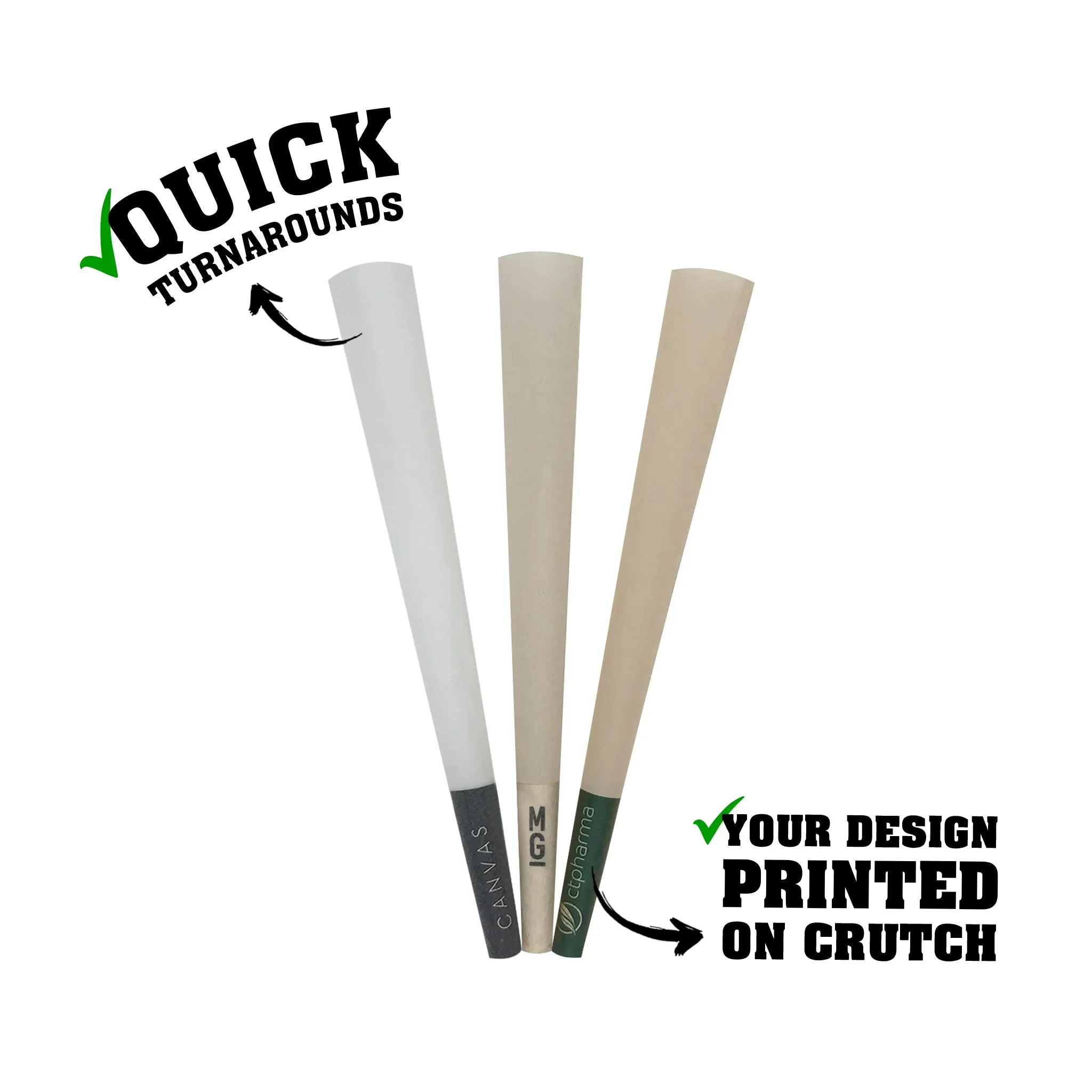 Custom Pre Rolled Cones Printing on 26MM Tips in Tower Box Packaging (1000CT)