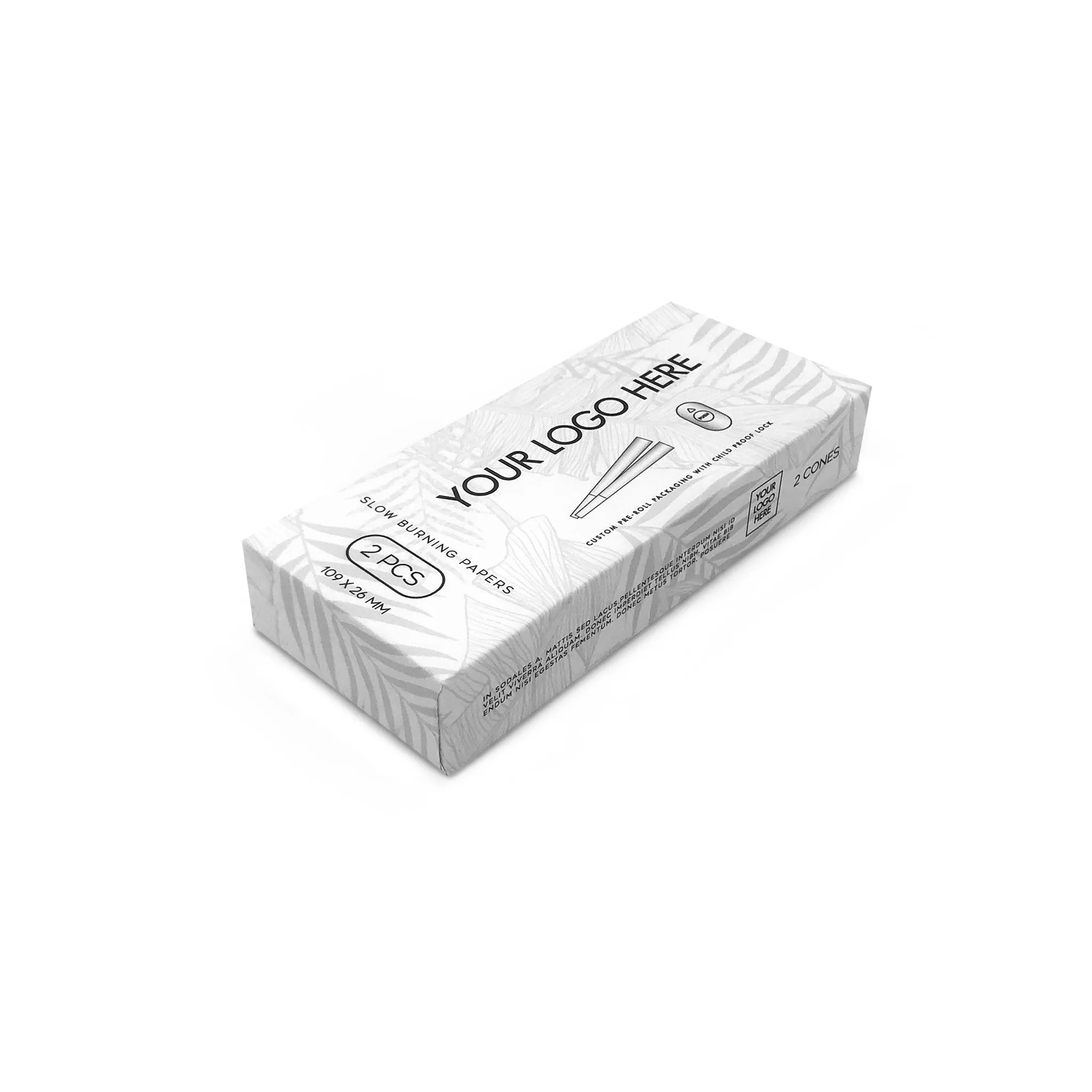 Custom Pre Rolled Turned Edge Box 2PK King Size