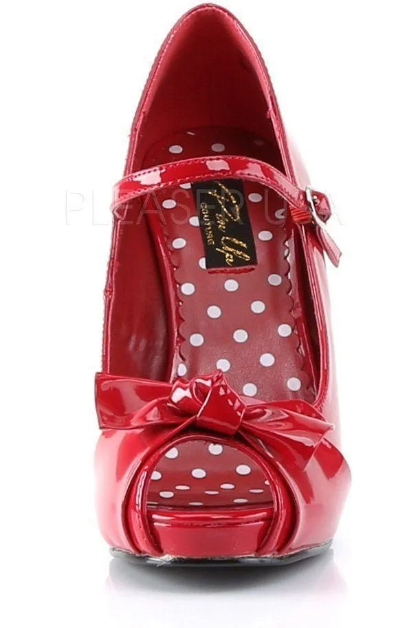 CUTIEPIE-08 Pump  | Red Faux Leather