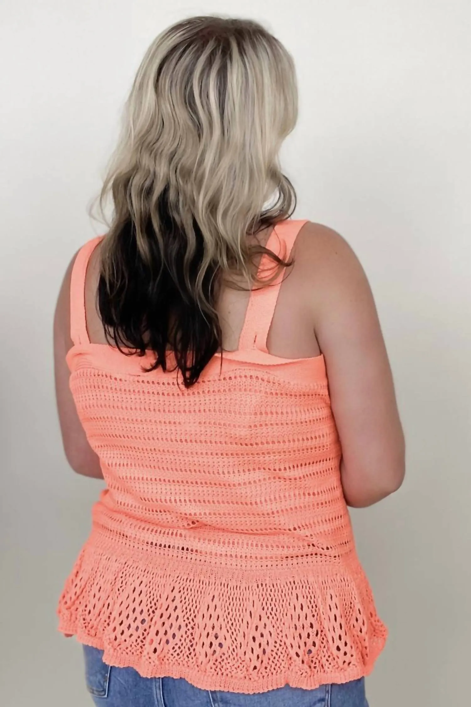 Davi & Dani - Knit Peplum Tank Top