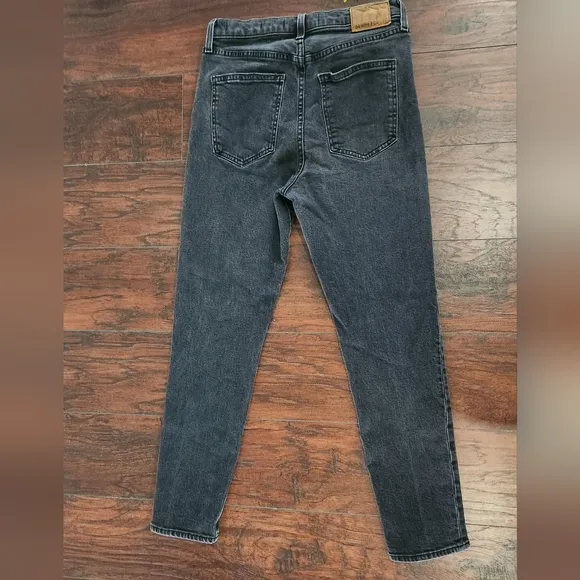 DENIM FORUM BLACK THE YOKO HIGH RISE SLIM JEANS #28