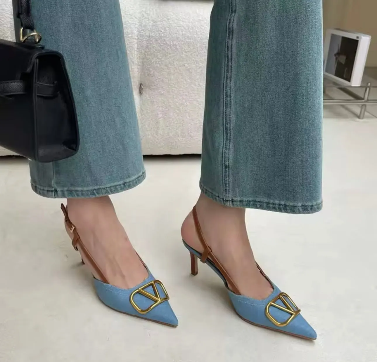 Denim Heels