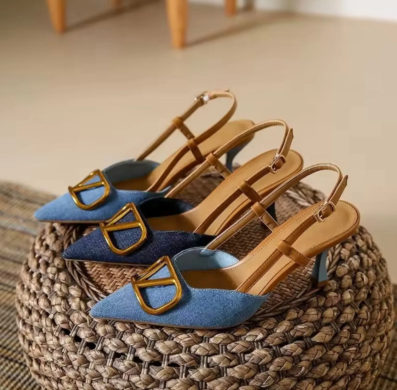 Denim Heels
