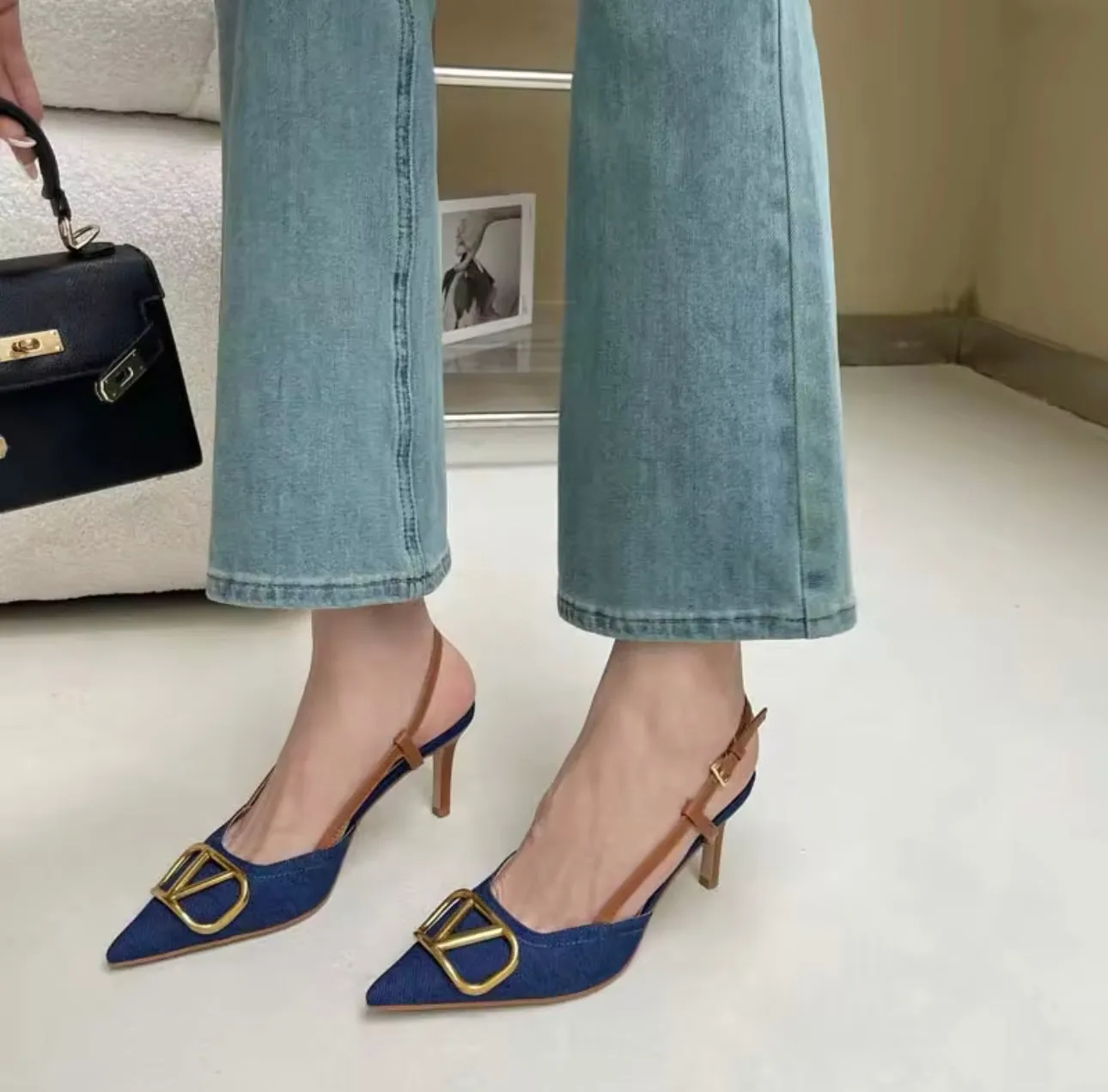 Denim Heels