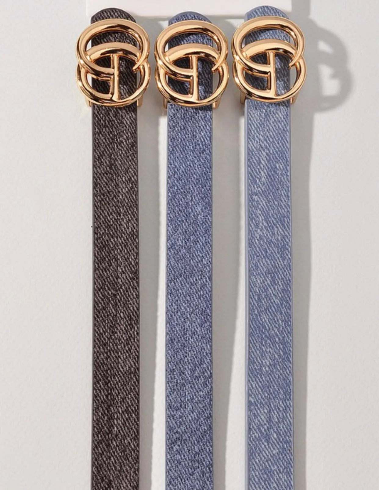 Denim Skinny Belts 5 Colors