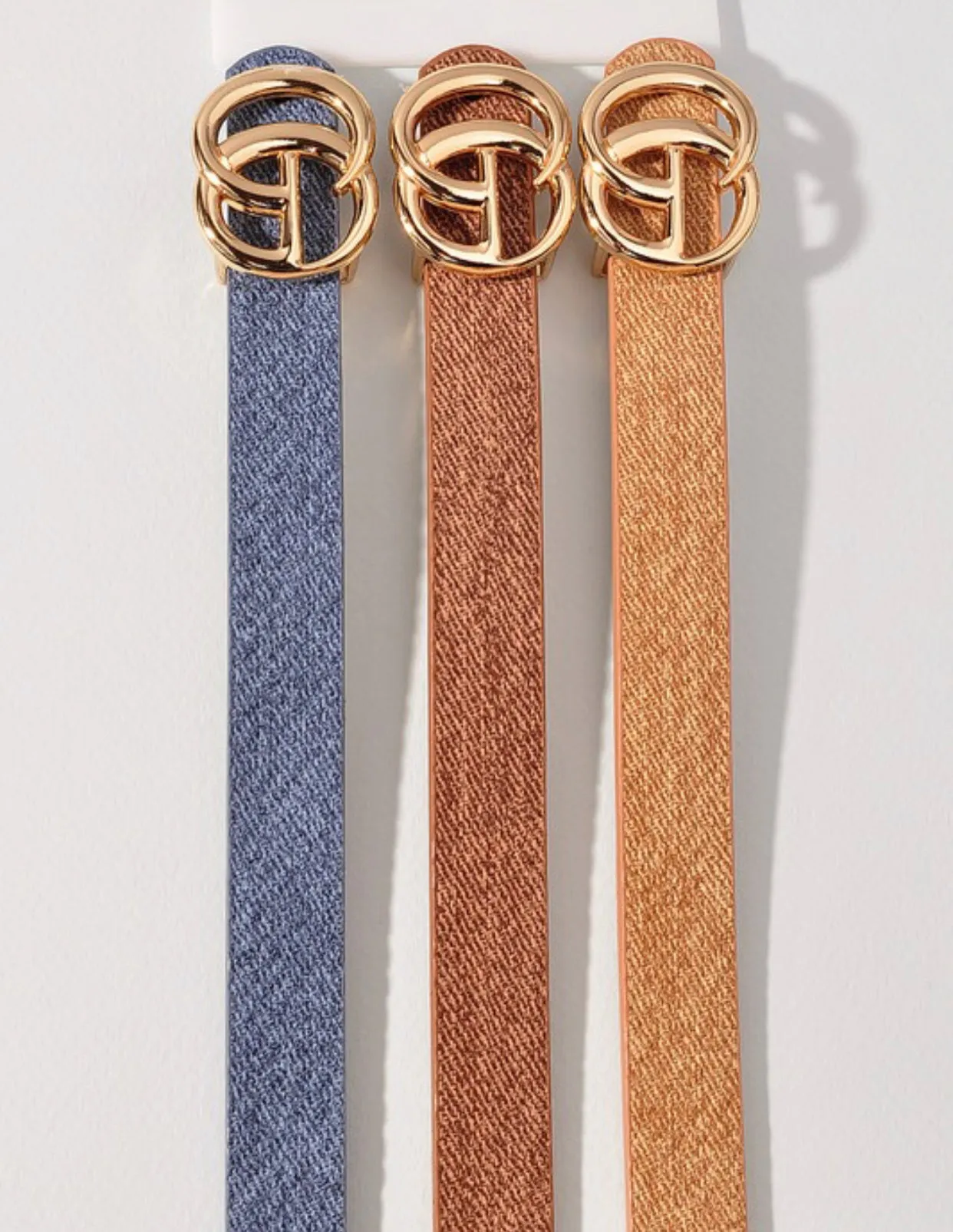 Denim Skinny Belts 5 Colors