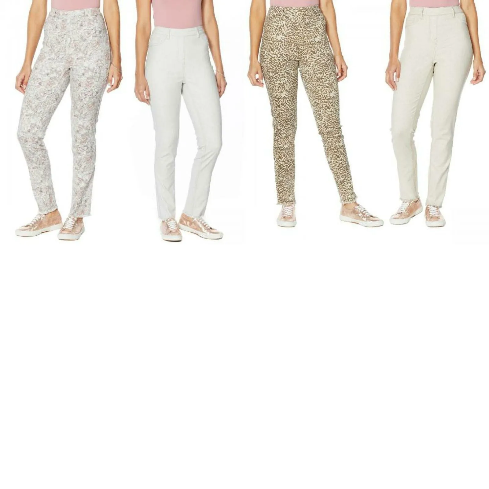 DG2 by Diane Gilman Women's Tall Reversible Twill Pull On Skinny Jeans
