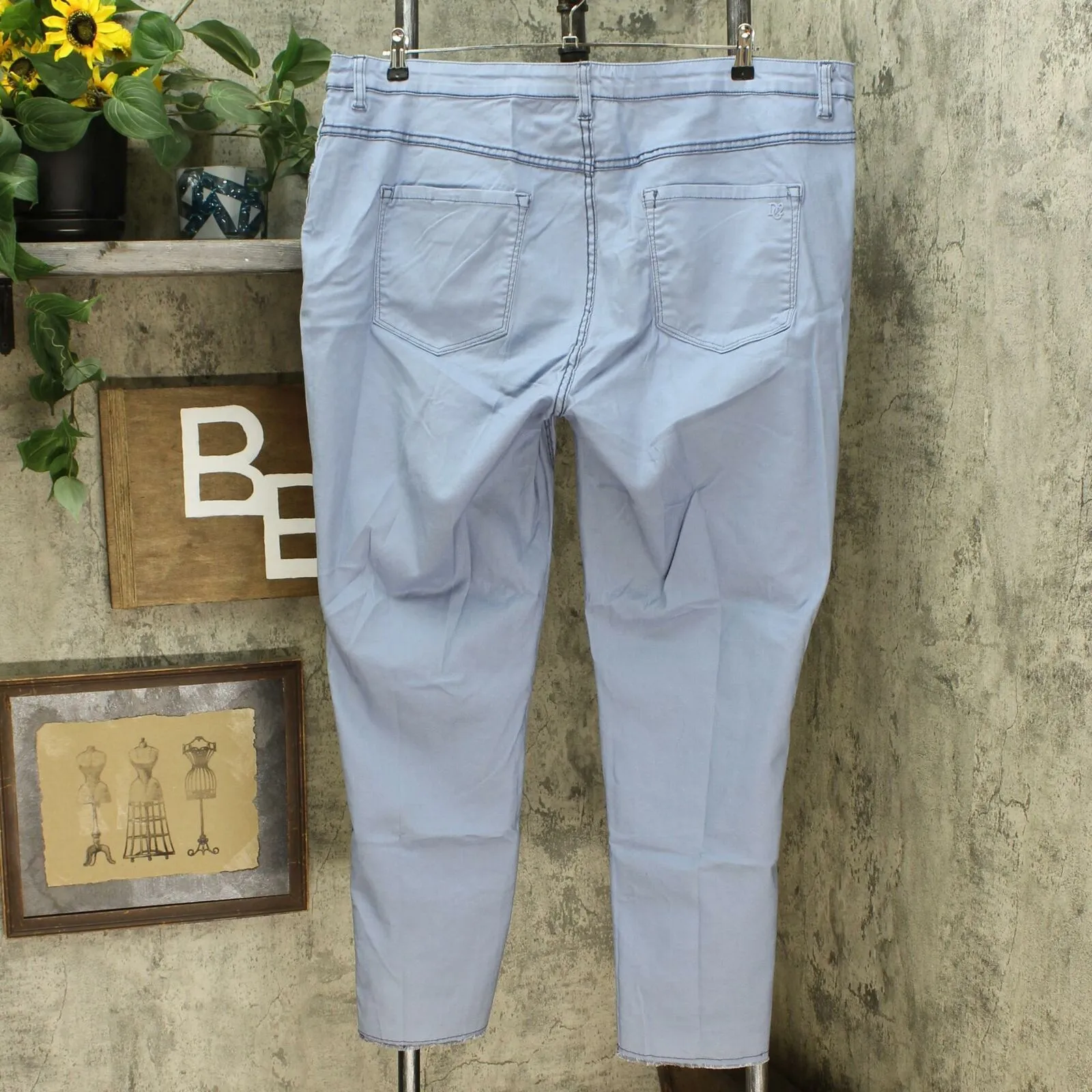 DG2 by Diane Gilman Women's Tall Reversible Twill Pull On Skinny Jeans