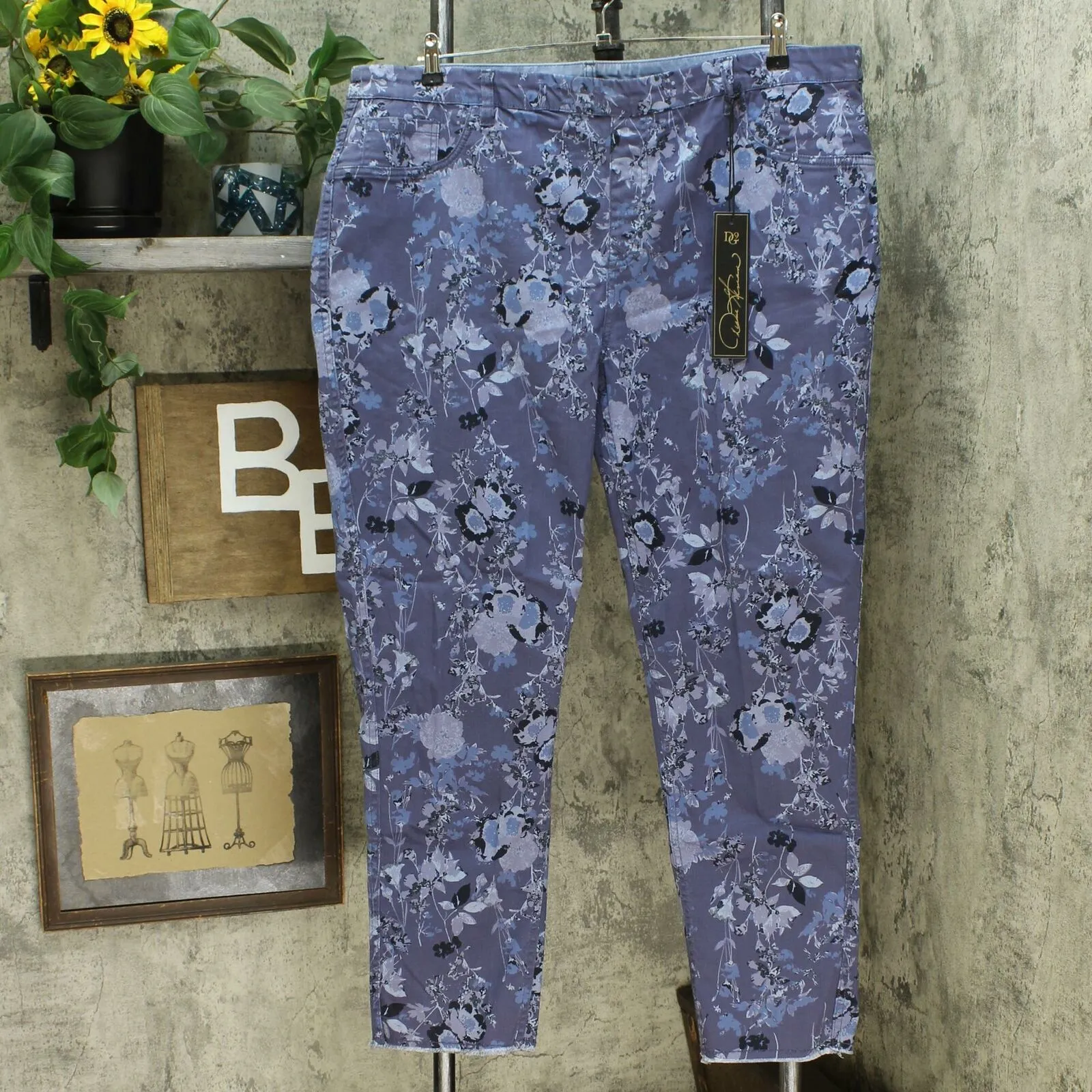 DG2 by Diane Gilman Women's Tall Reversible Twill Pull On Skinny Jeans