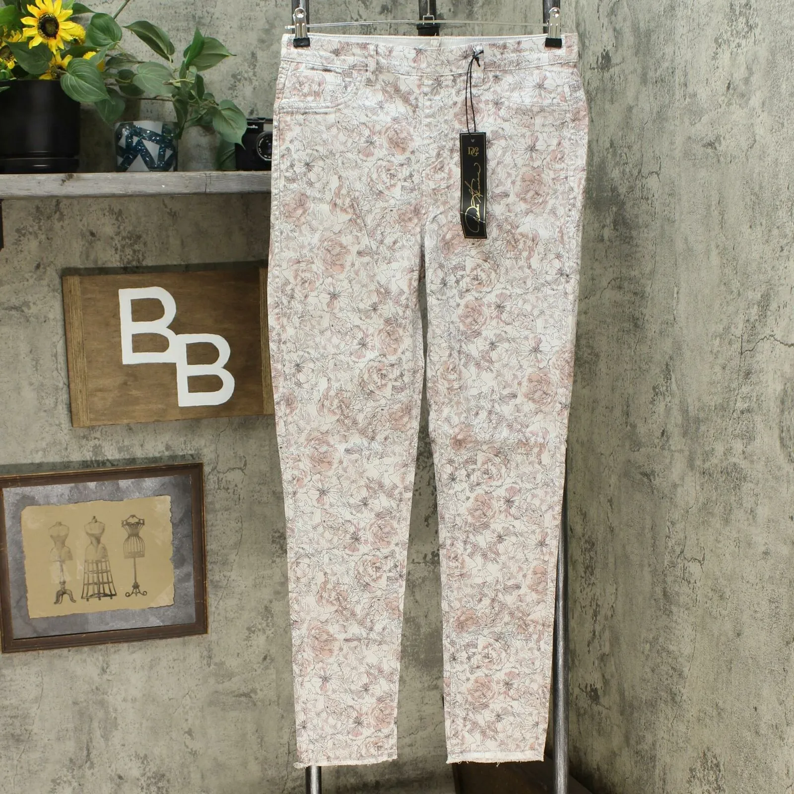 DG2 by Diane Gilman Women's Tall Reversible Twill Pull On Skinny Jeans
