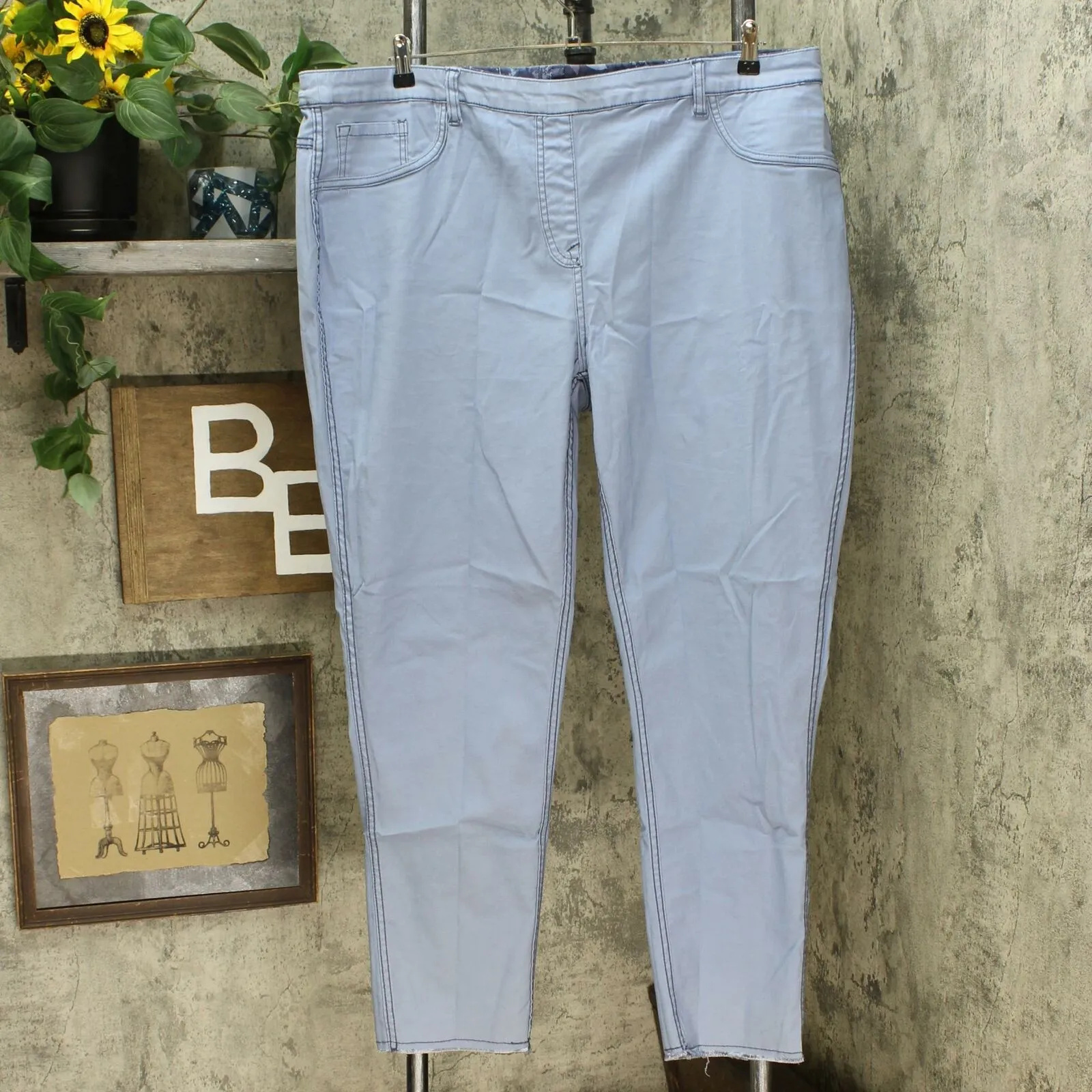 DG2 by Diane Gilman Women's Tall Reversible Twill Pull On Skinny Jeans