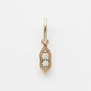Diamond Peas in a Pod Charm