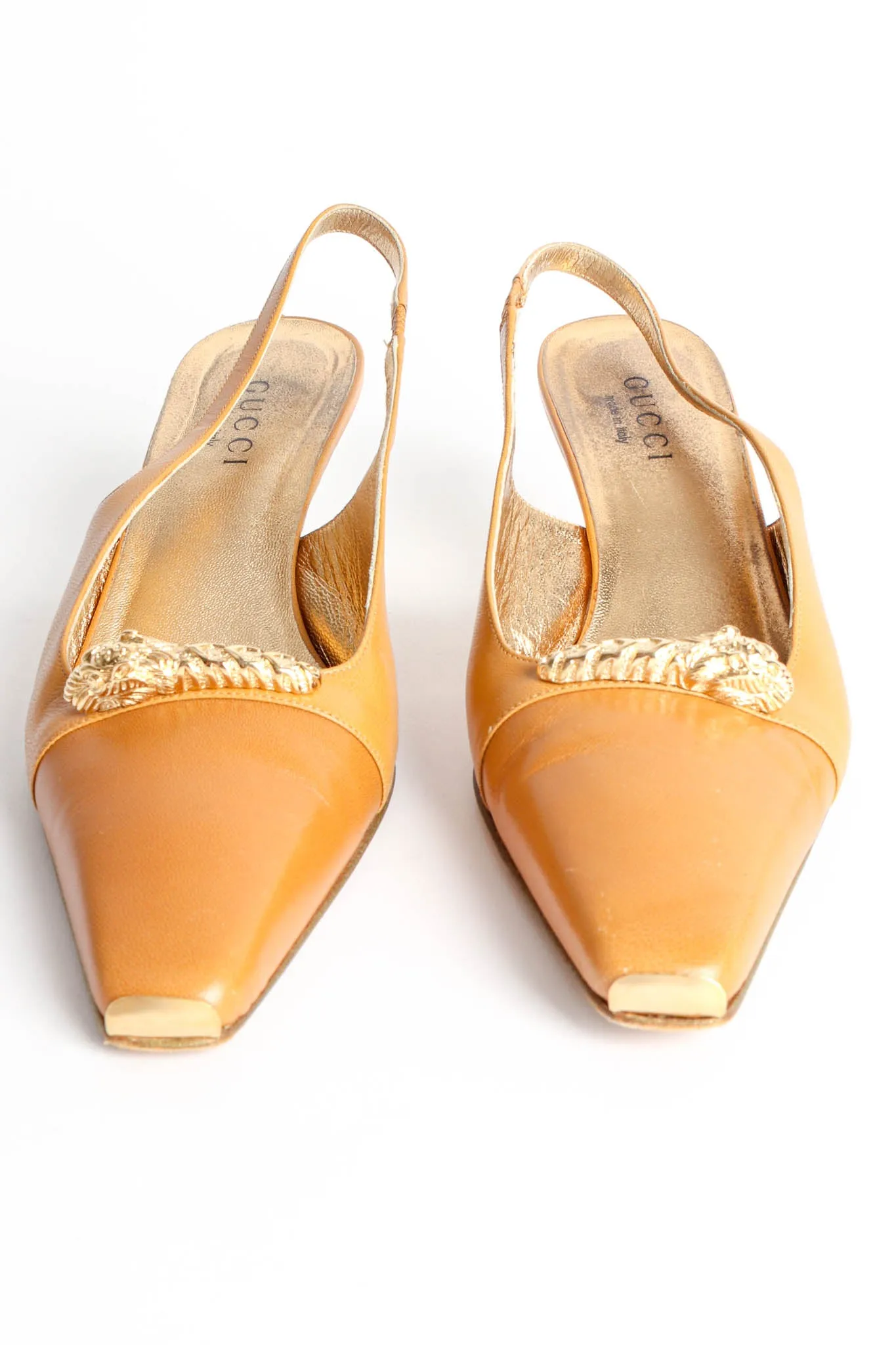 Dionysus Dragon Leather Slingback Heels