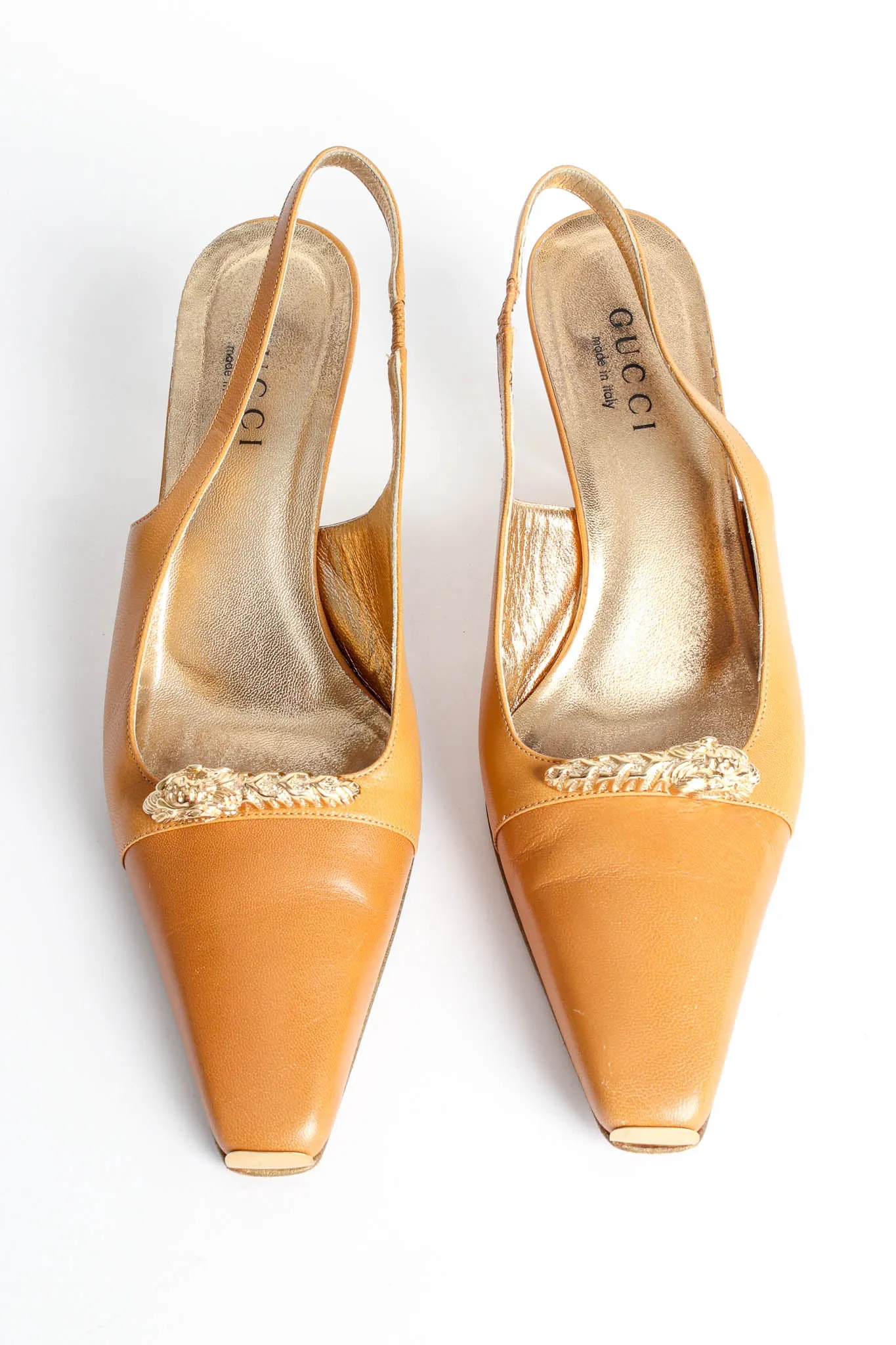 Dionysus Dragon Leather Slingback Heels
