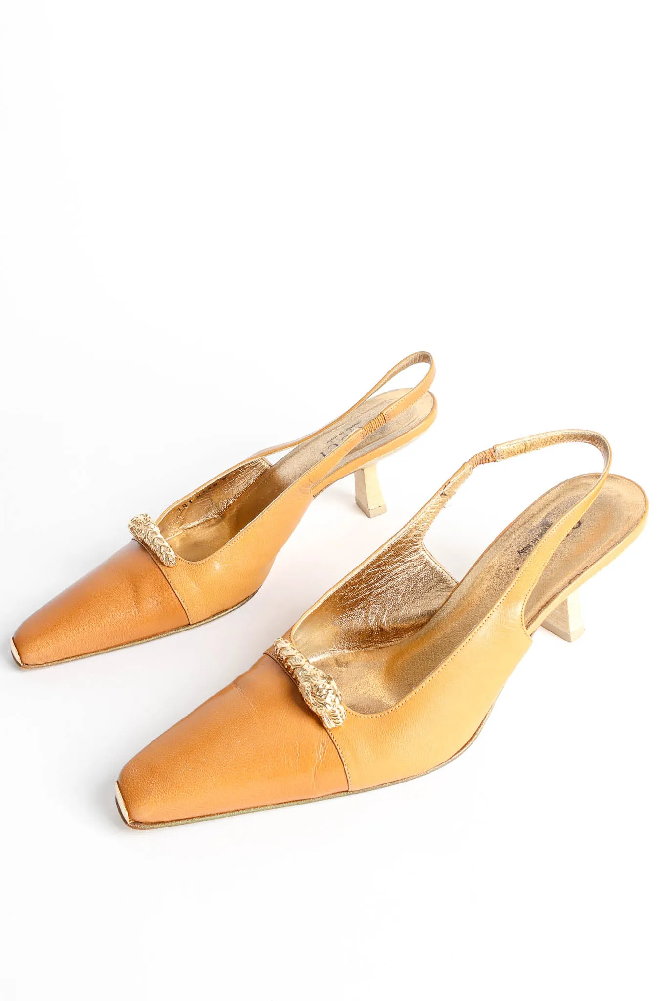 Dionysus Dragon Leather Slingback Heels