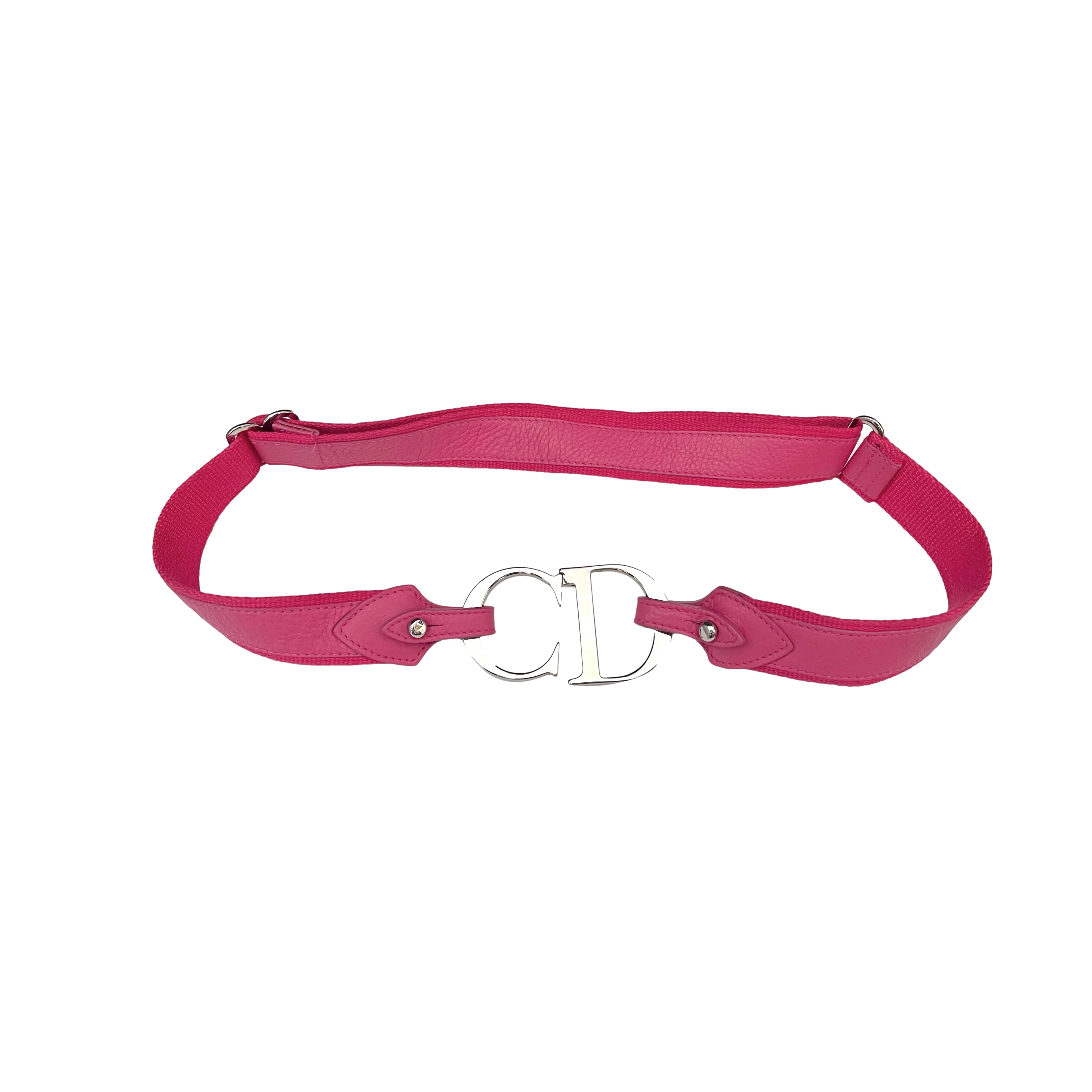 Dior Pink Logo Buckle  Belt