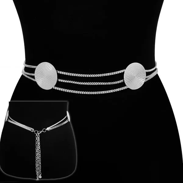 Disk Chain Link Belt (Silvertone)