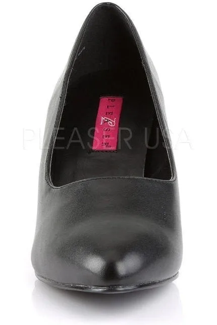 DIVINE-420 Pump  | Black Faux Leather