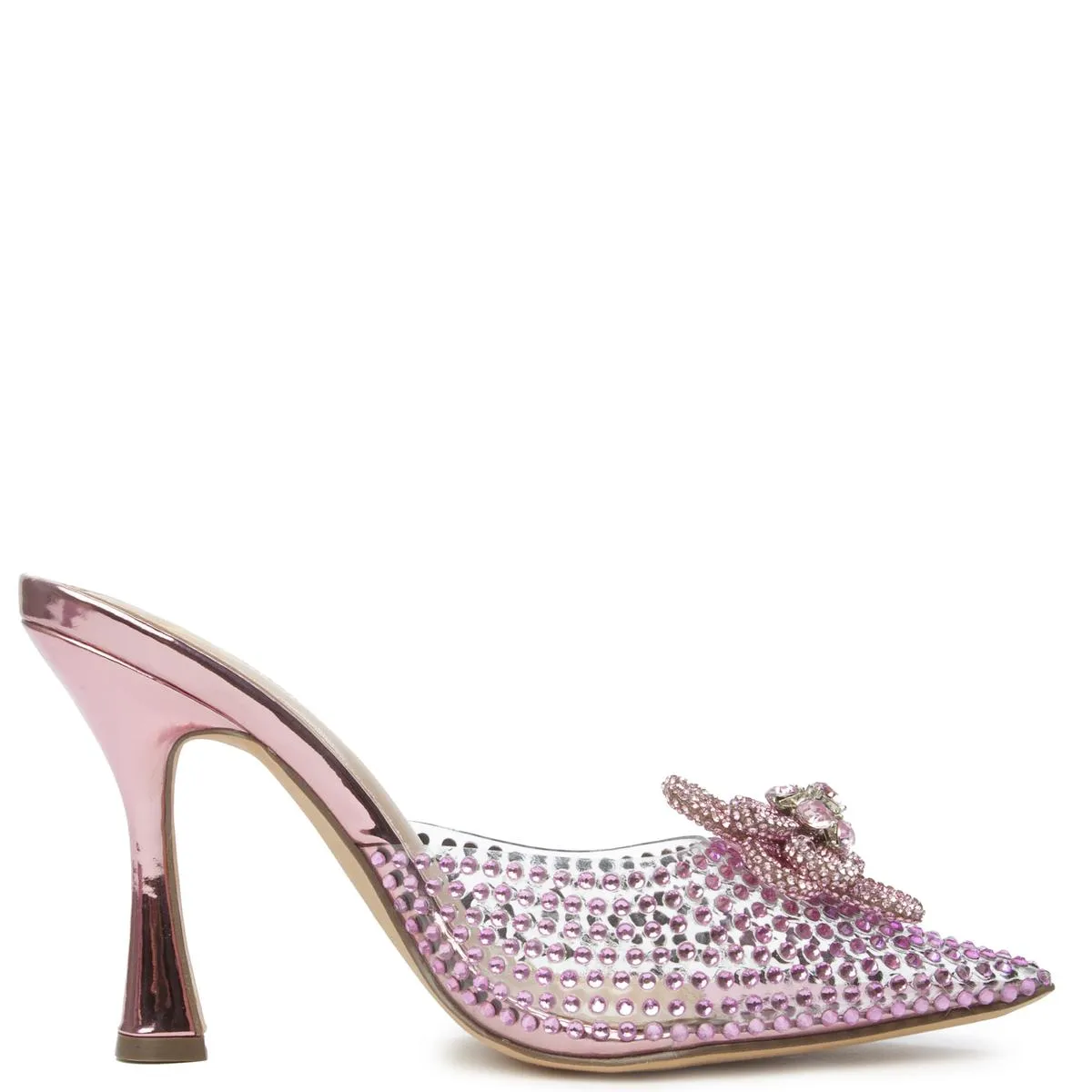 Divinny-1 Clear Rhinestone Pump