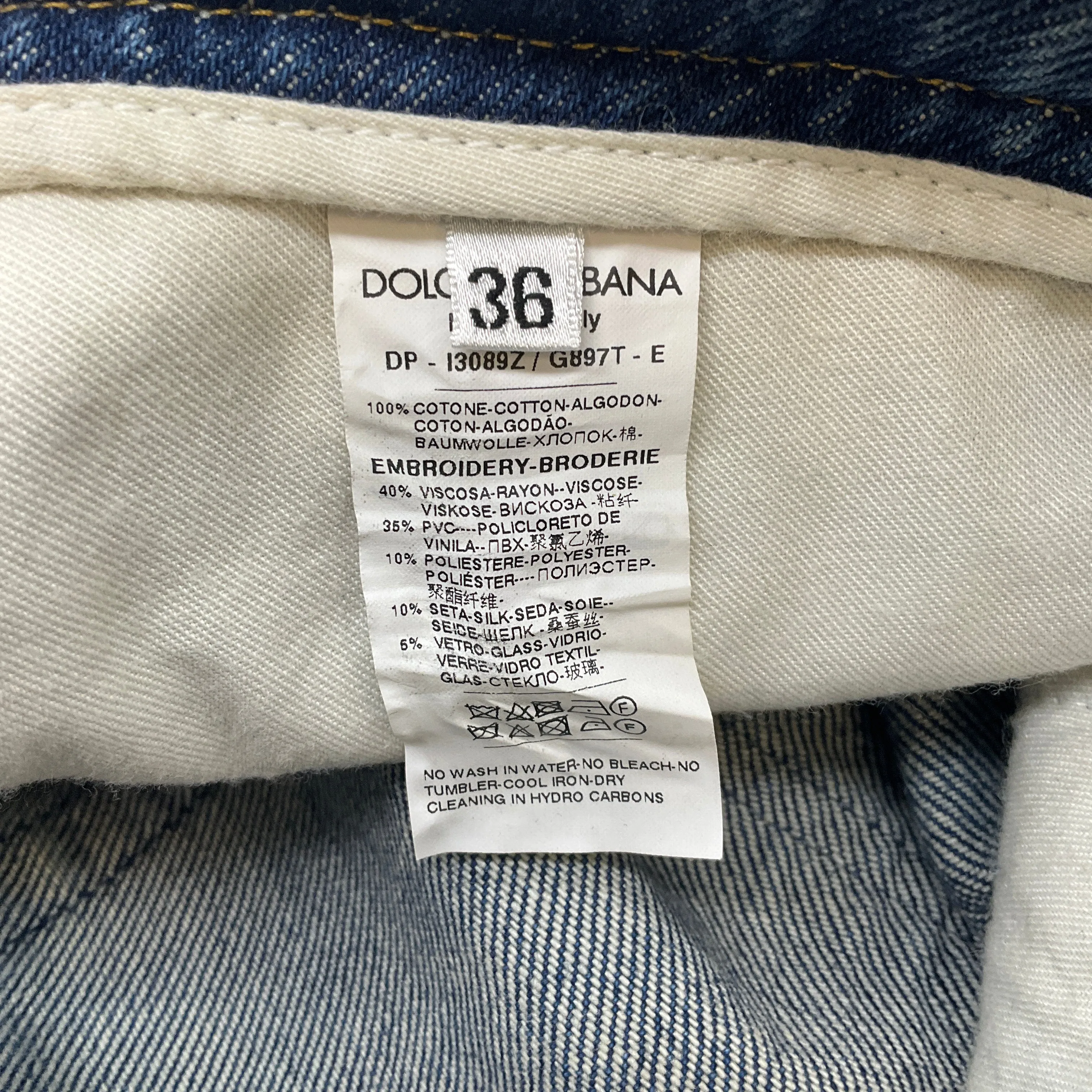 Dolce & Gabbana Exclusive Blue Multi Floral Embroidered Jeans