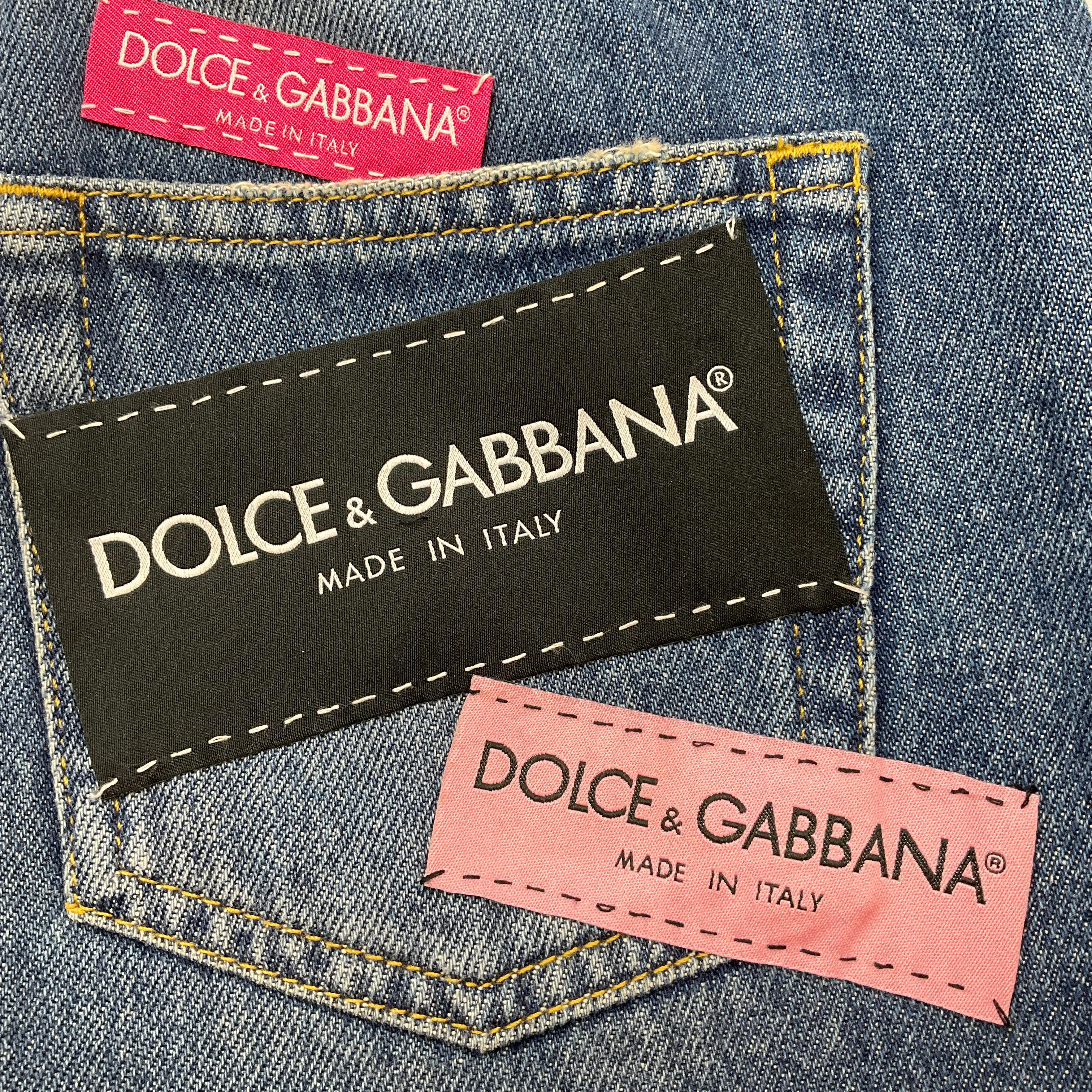 Dolce & Gabbana Exclusive Blue Multi Floral Embroidered Jeans