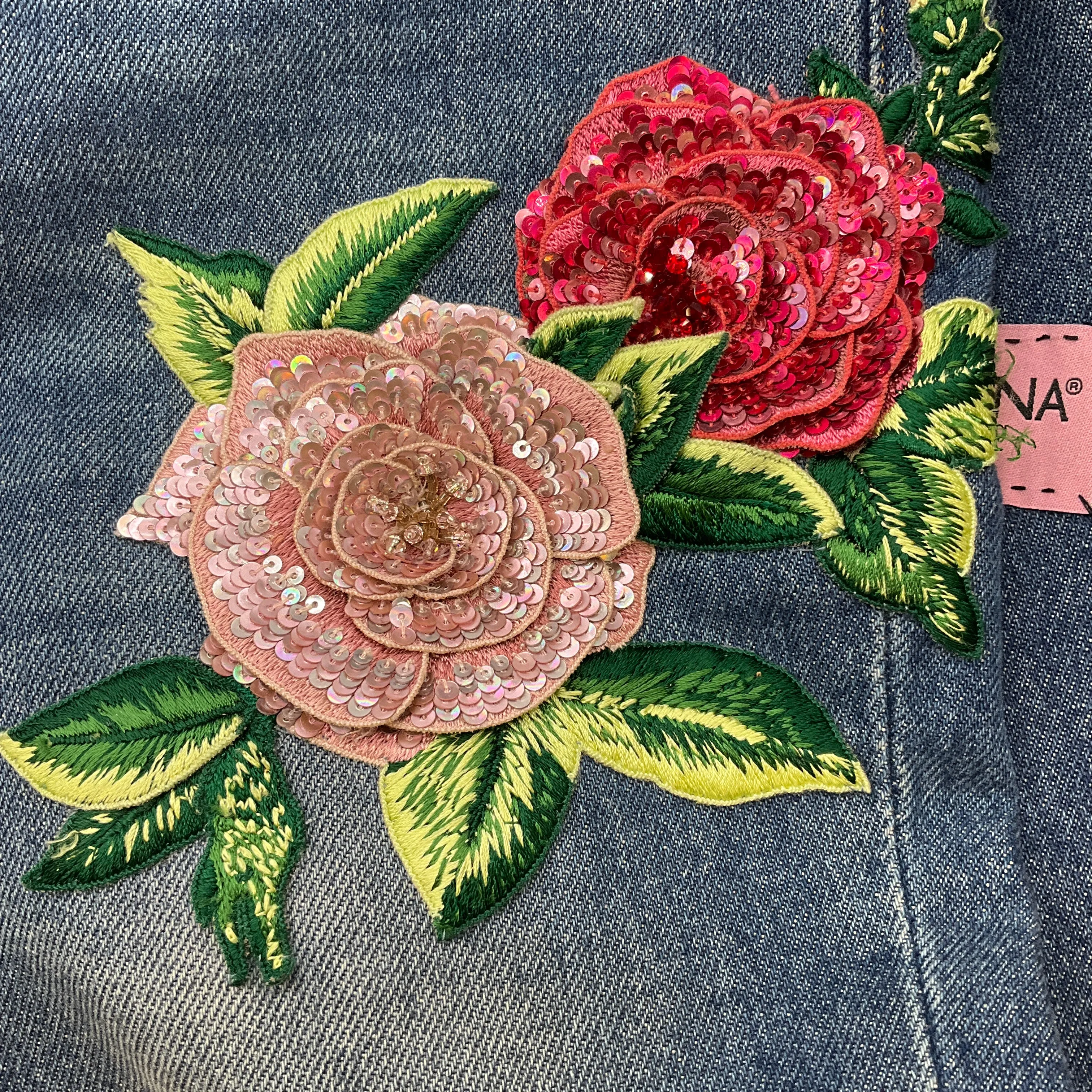 Dolce & Gabbana Exclusive Blue Multi Floral Embroidered Jeans