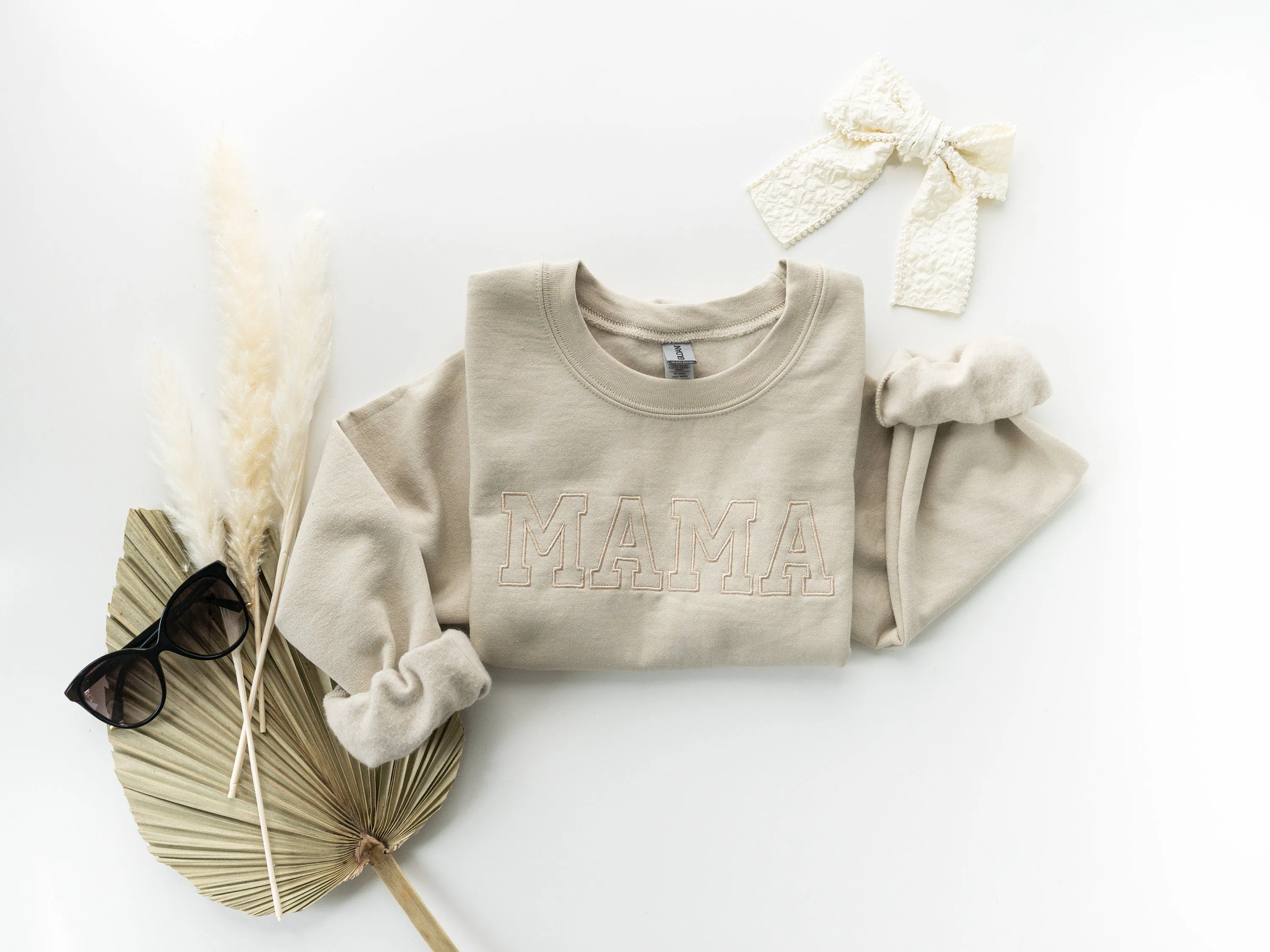 Embroidered Mom and Dad Sweatshirt