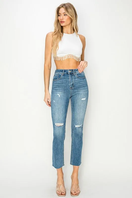 EVA SLIM STRAIGHT DENIM