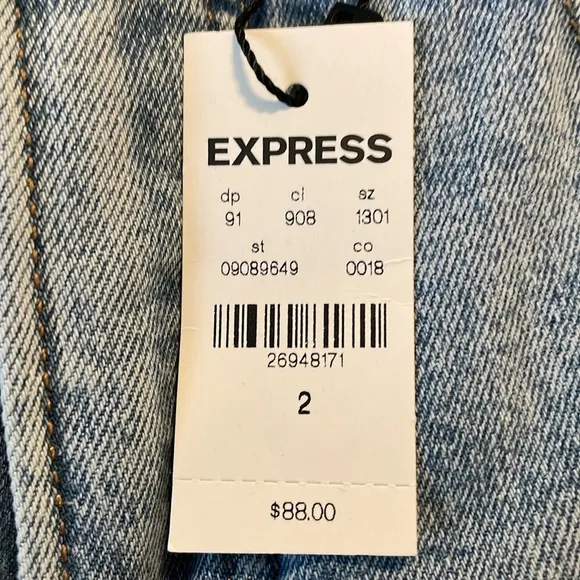 ♥️Express♥️Super High Rise Mom Jeans - Blue Size 2/R