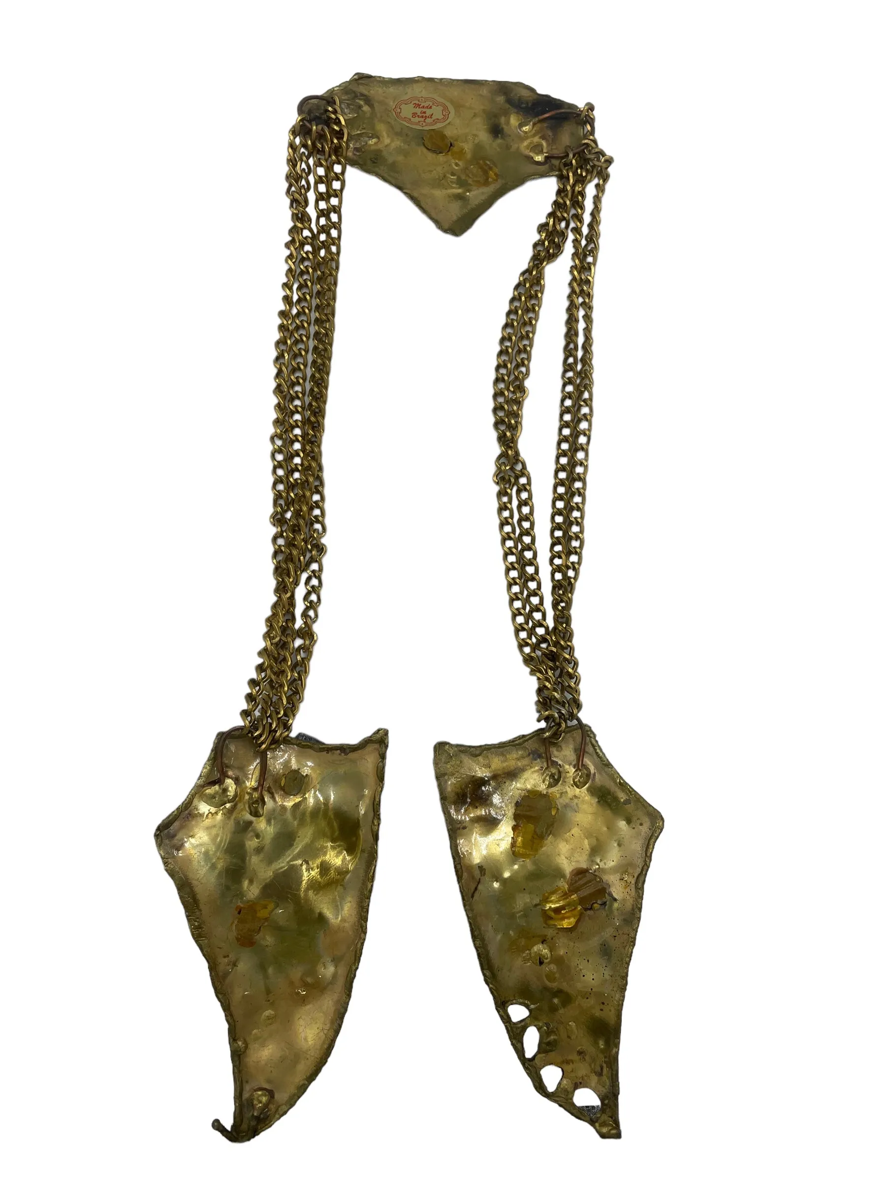Fancy Nancy  80s Brutalist Chain Belt with Crystals