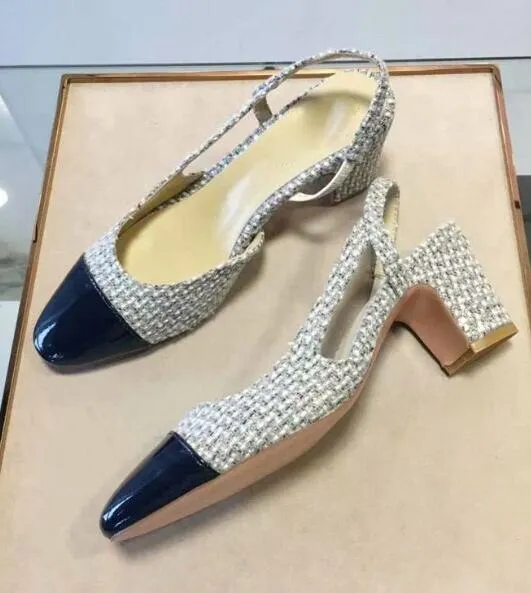 Fashion Mixed Colors High Heel Sandals Round Toe Slingback Thick Heels Woman Shoes Summer Cutouts Party Dress Heels