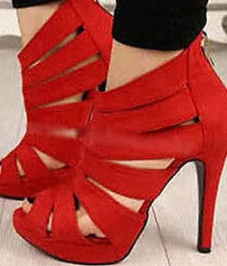 Fashion Summer Open Toe Party Pumps Women/Sexy Hollow Ankle High Heel Women Pumps/Brand Plus Size Women Shoes