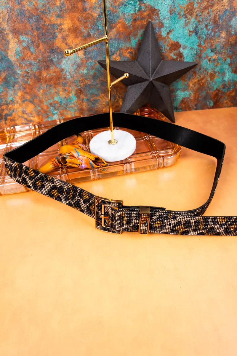 Feline Fierce Crystal Leopard Belt