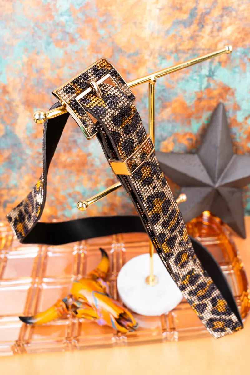 Feline Fierce Crystal Leopard Belt