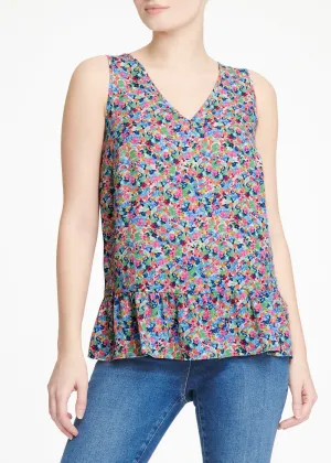 Floral Peplum Hem Vest