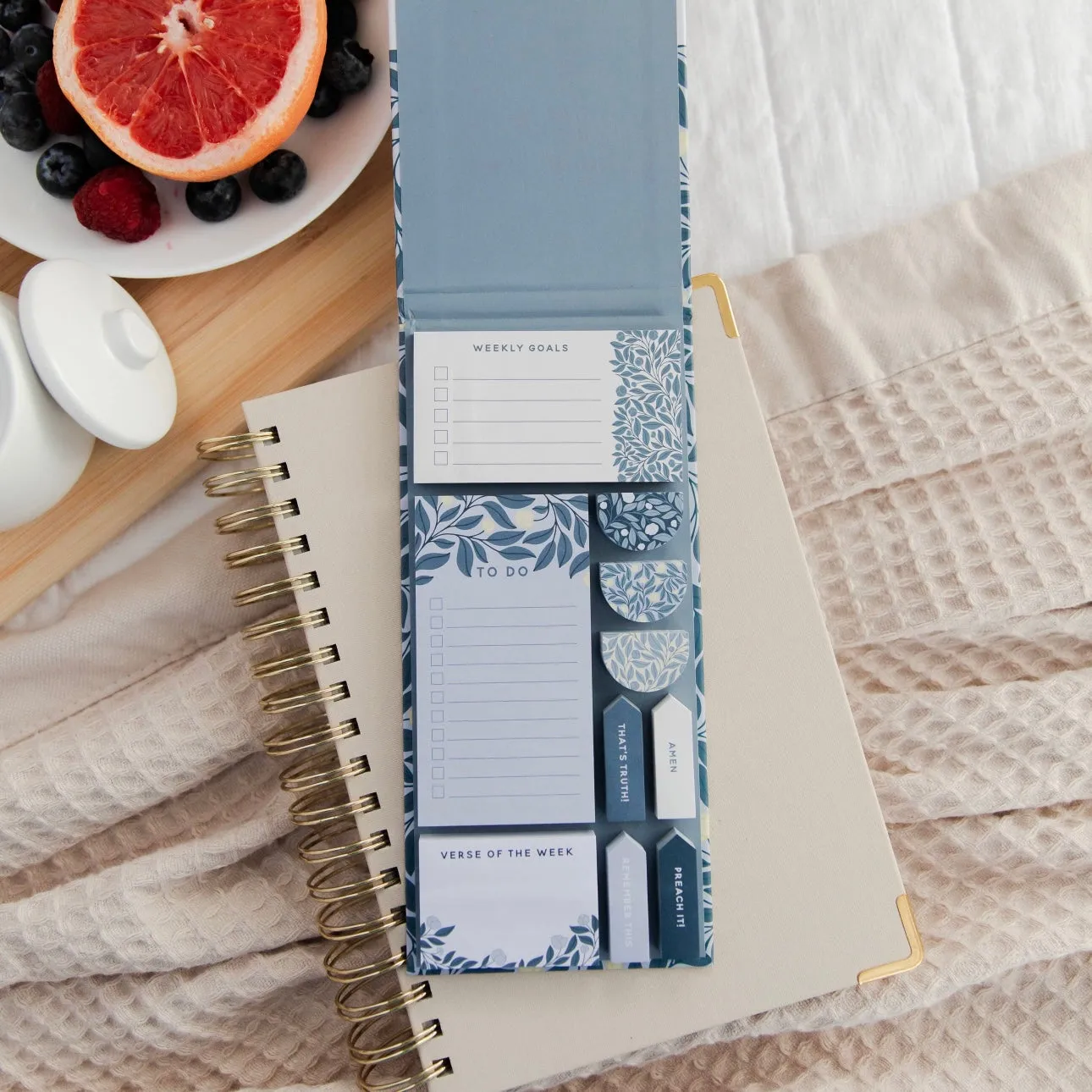 French Blue Floral Planner Stickers