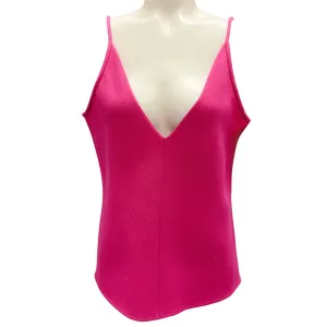 Gabriela Hearst Fuchsia Sponge Wool Crepe Maria Tank