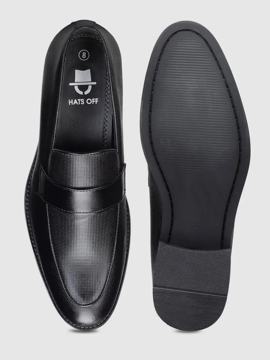 Genuine Leather Black Penny Loafers