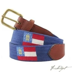 Georgia State Flag Needlepoint Belt