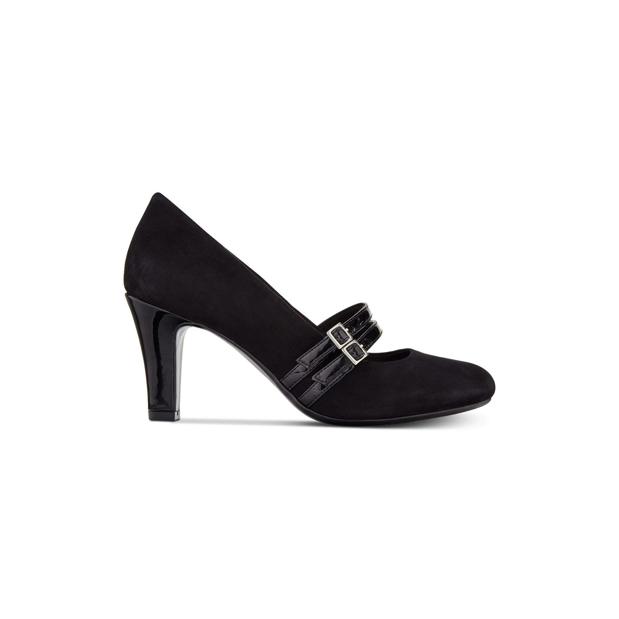 Giani Bernini Womens Vallariaa Faux Suede Mary Jane Heels Black 11 Medium (B,M)