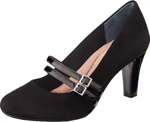Giani Bernini Womens Vallariaa Faux Suede Mary Jane Heels Black 11 Medium (B,M)