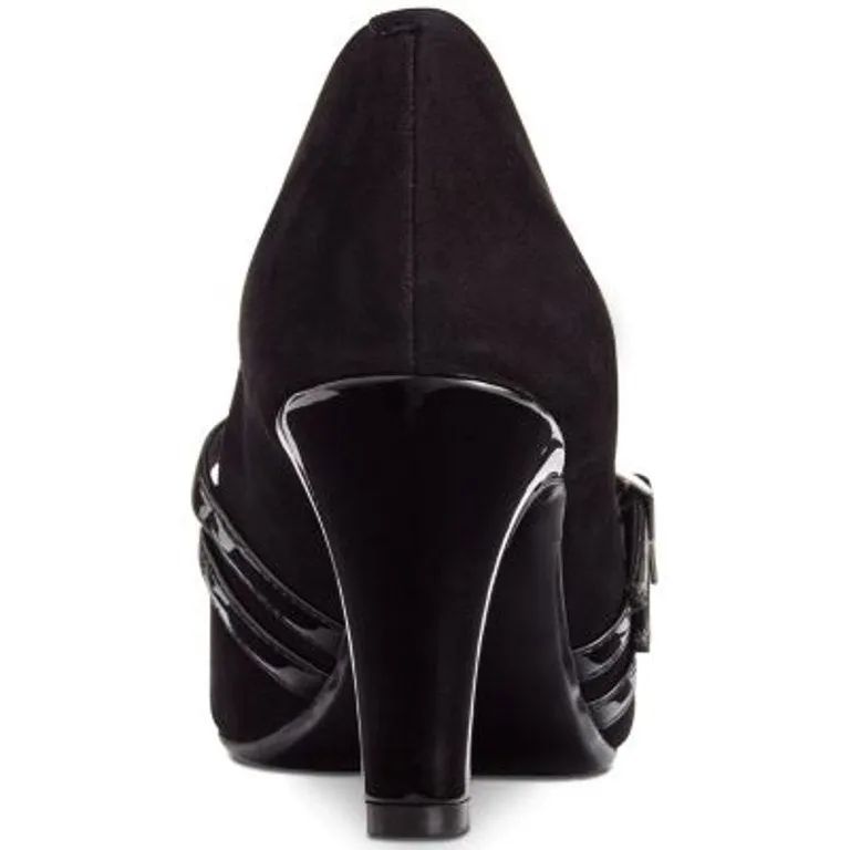 Giani Bernini Womens Vallariaa Faux Suede Mary Jane Heels Black 11 Medium (B,M)